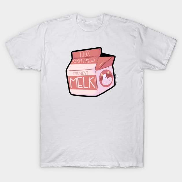 Farm Fresh Midwest Strawberry Melk T-Shirt by MissOstrich